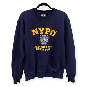 NYPD Pullover Crewneck Sweatshirt Navy Blue Unisex Small